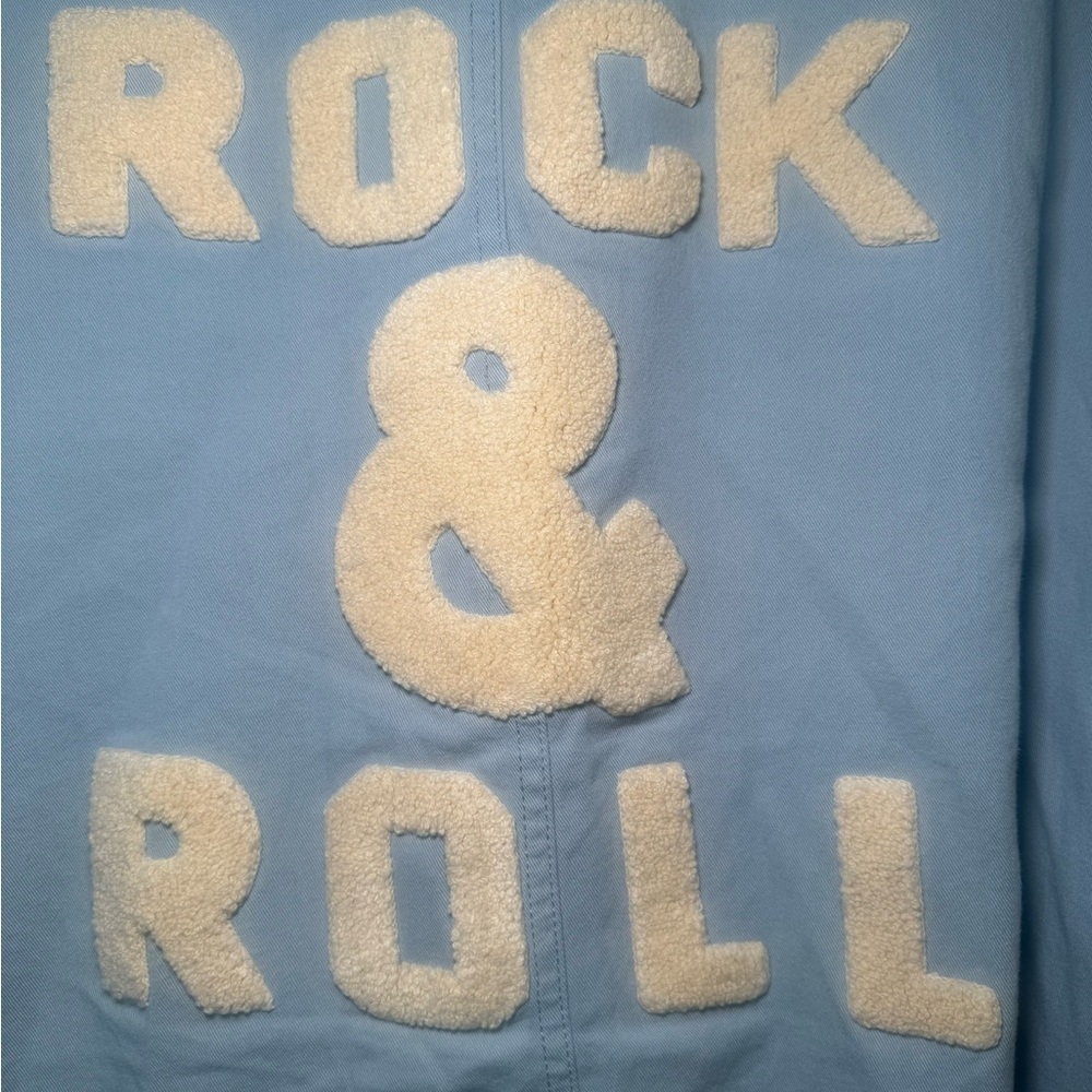 Davi & Dani Rock & Roll Snap Button Down Denim St… - image 2